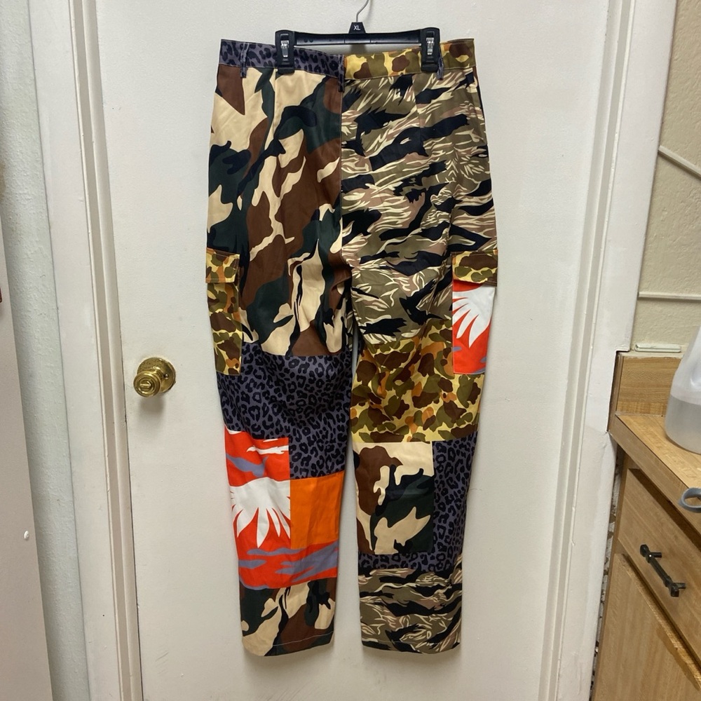 Unisex Camouflage Patchwork Pants